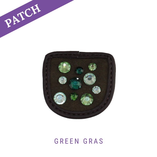 Green Gras Reithandschuh Patches