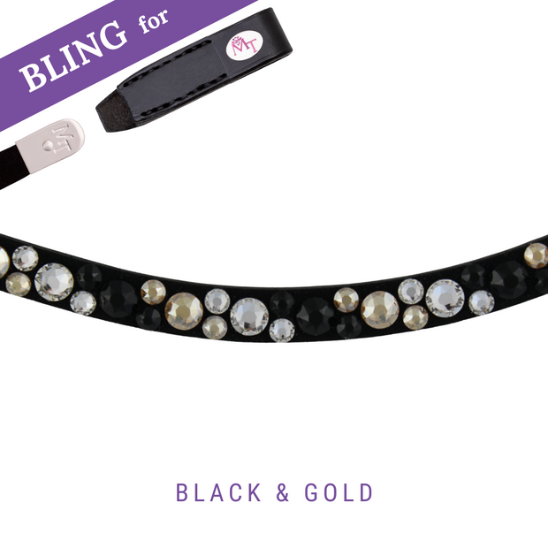 Black & Gold Stirnband Bling Swing